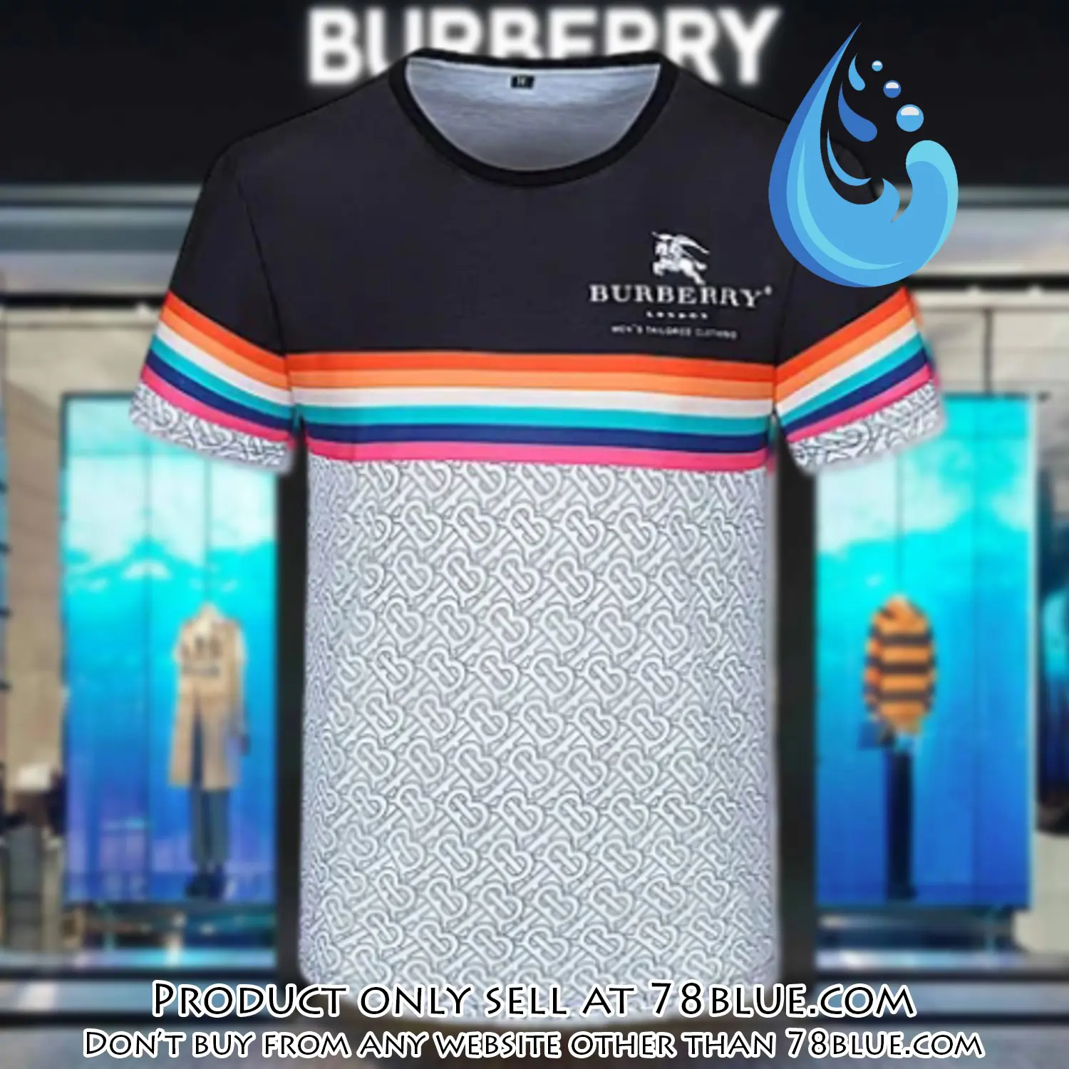 Burberry luxury brand unisex tshirt outfit for men women 78b0903343